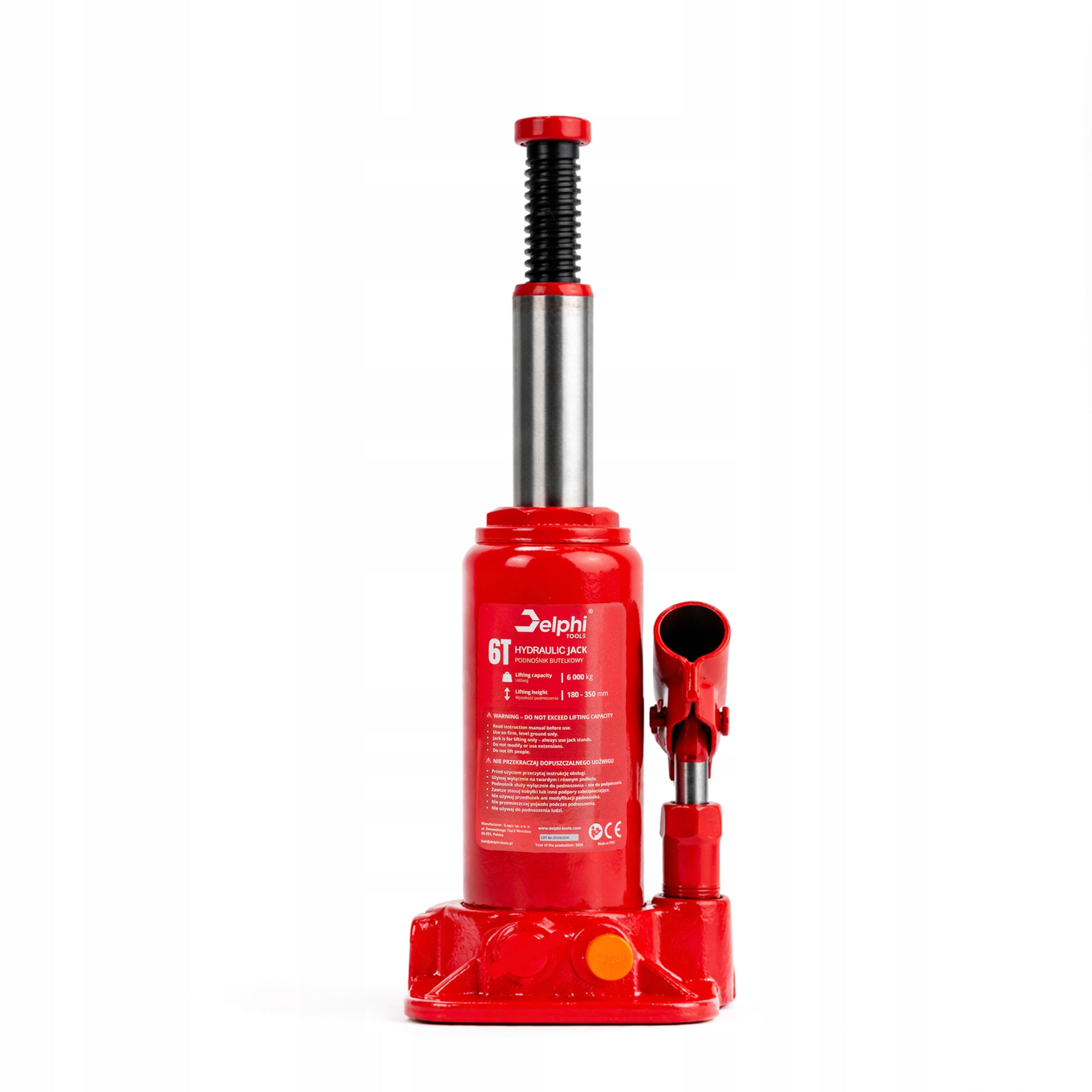 6T 6000KG 180-350MM HYDRAULIC BOTTLE BOLLARD CAR LIFT Manufacturer code Podnośnik Tłokowy Lewarek Zawór Mocny