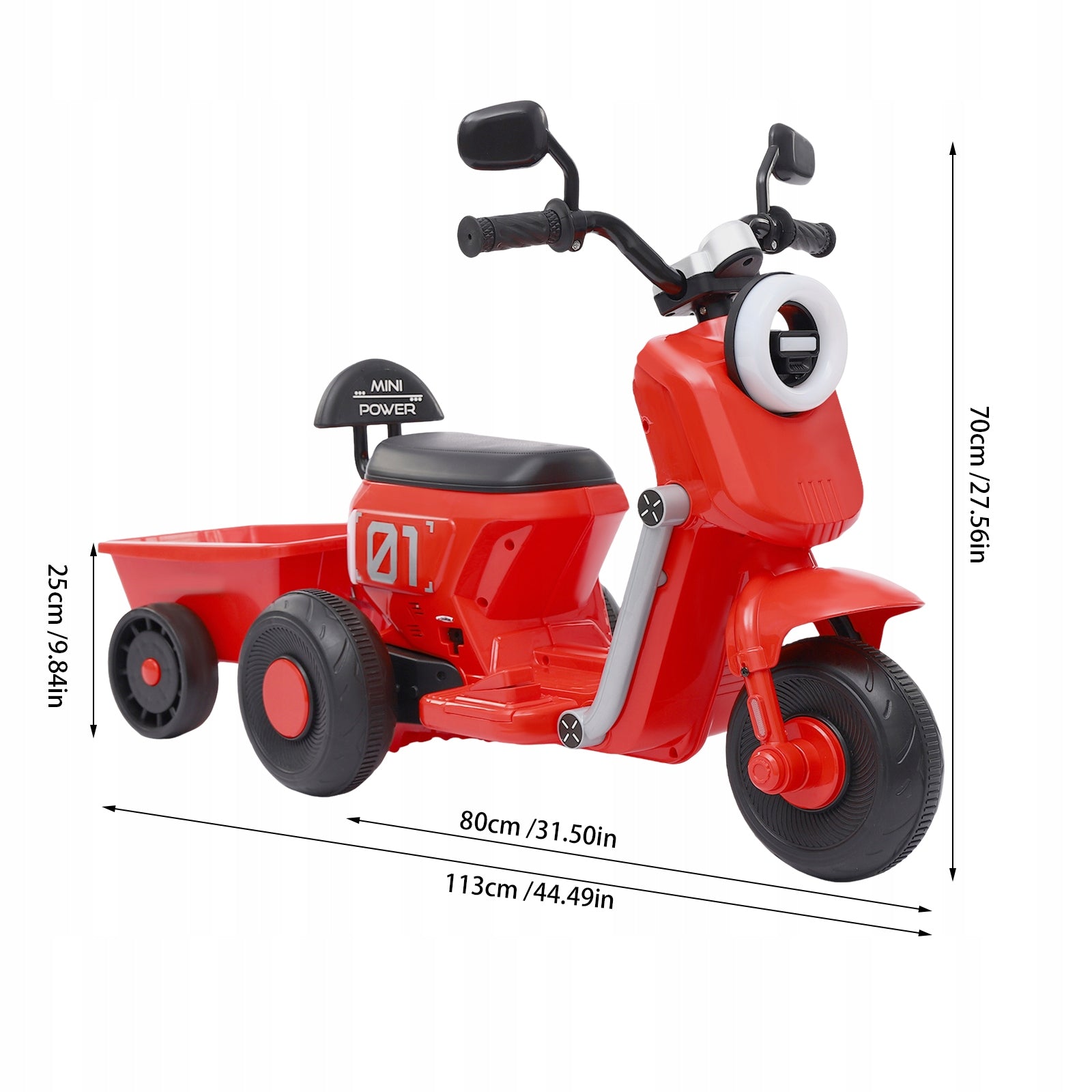 6V 4A Red children's electric car with rear bucket Brand no brand
