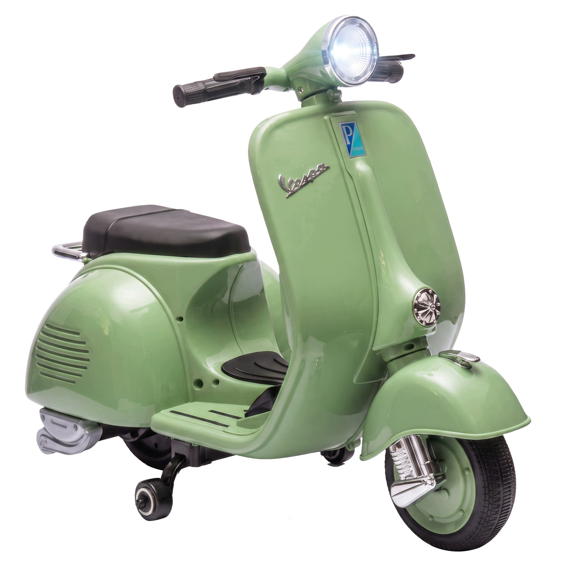 6V AIYAPLAY VESPA style electric motorbike for children with side wheels