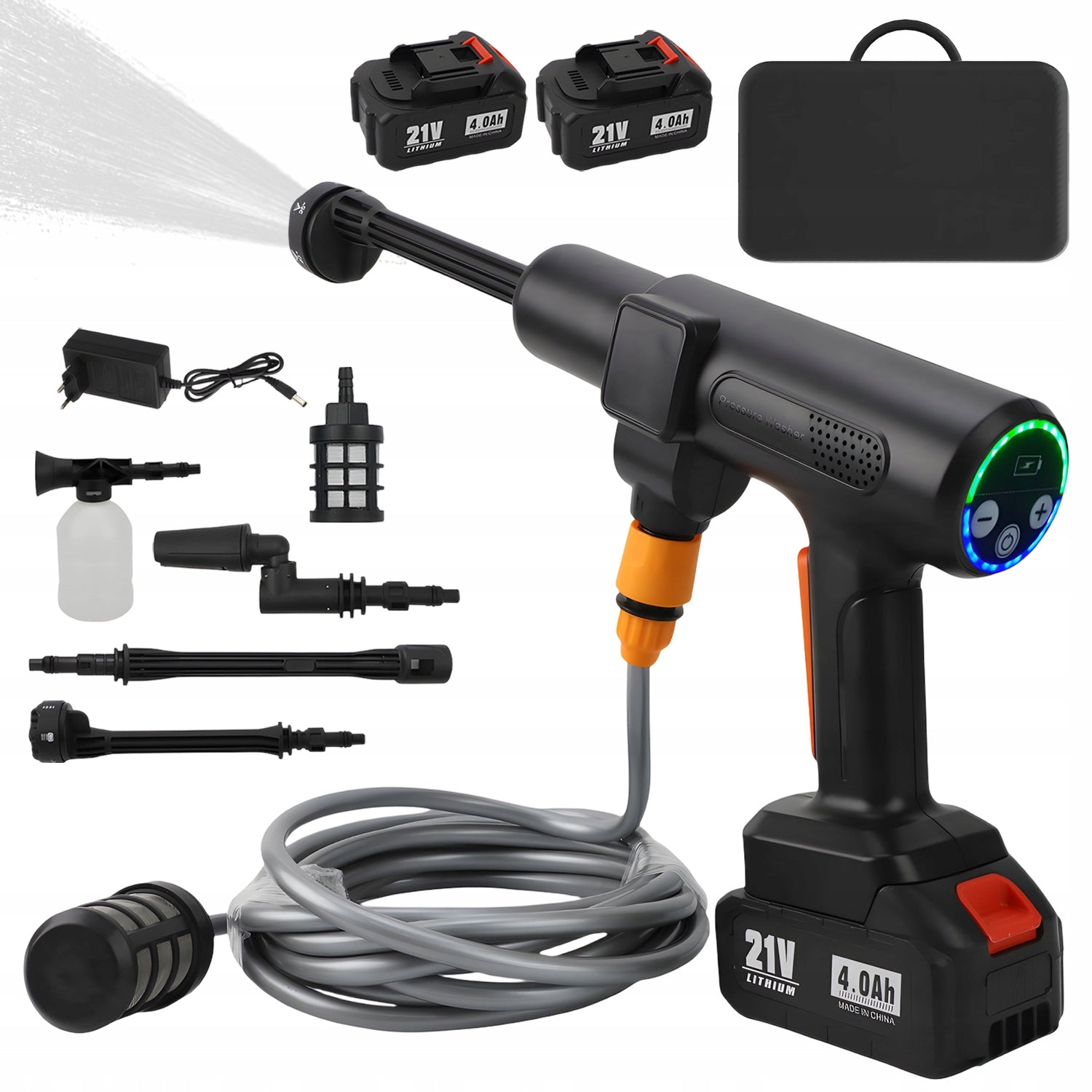 6W 1 21V Cordless Pressure Washer, Mobile High Pressure Washer
