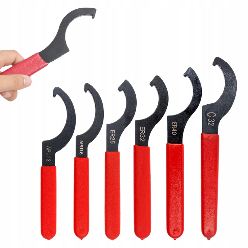 6X Hook Wrenches with Claw Nose for Nuts Set