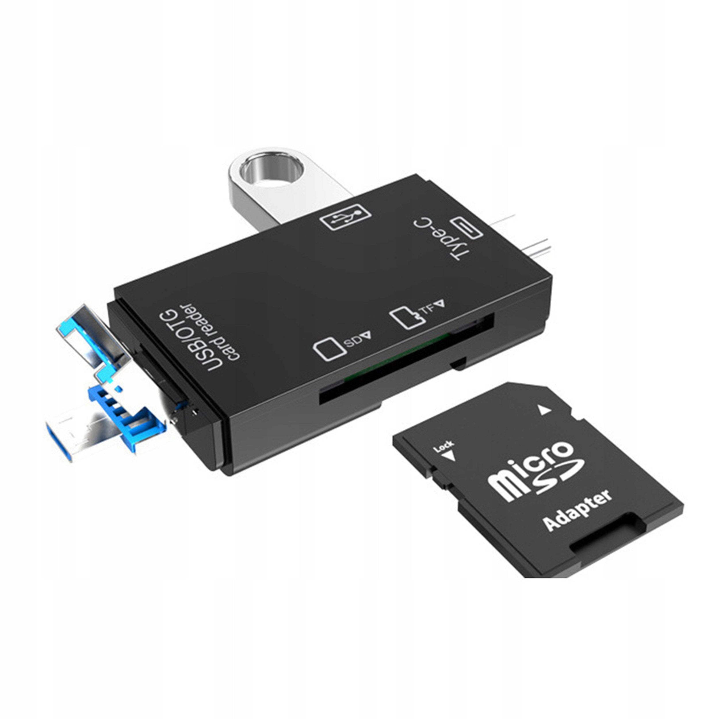 6in1 TYPE C MICRO USB Type A 3.0 OTG Adapter SD TF Mini SD Card Reader Packaging status original