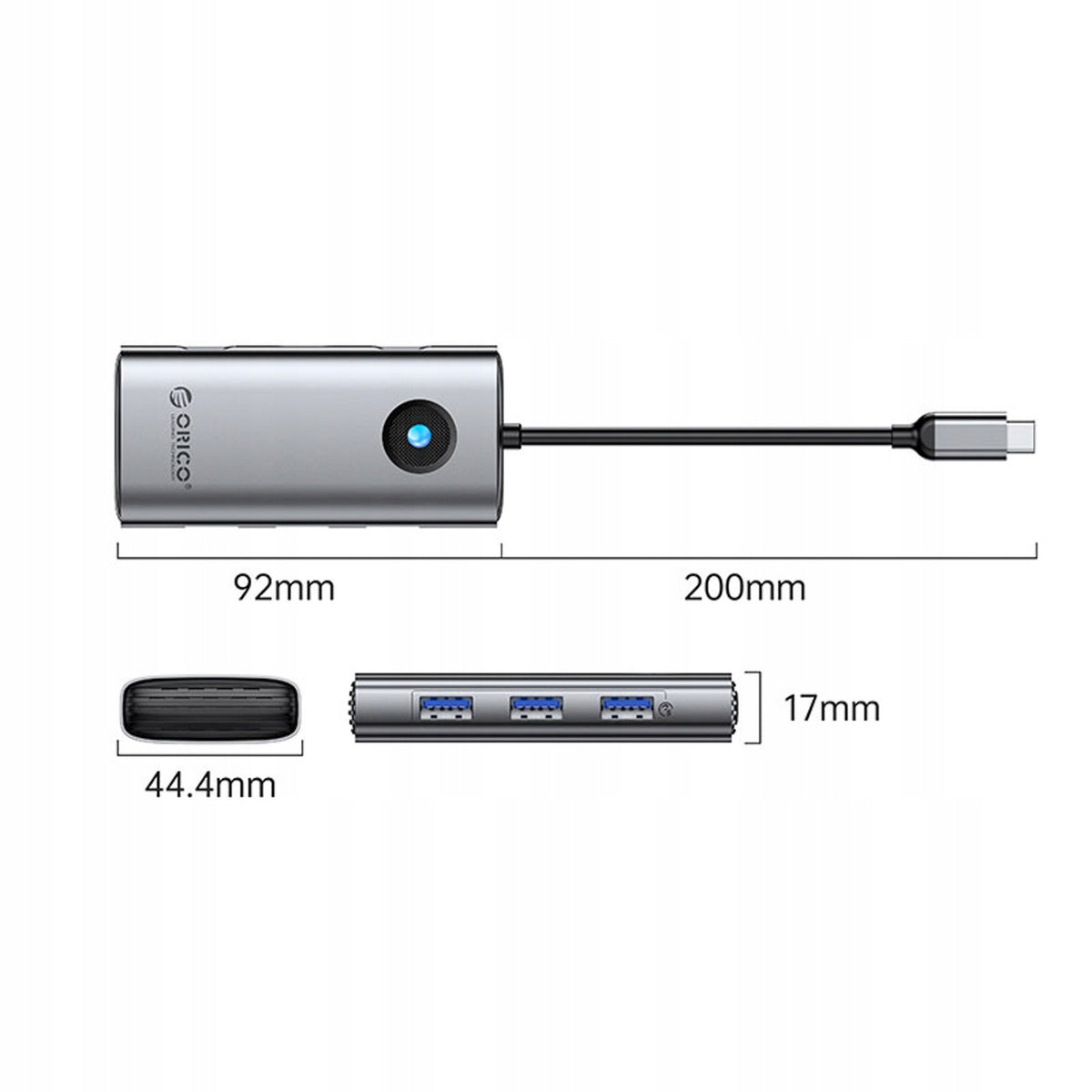 6in1 USB-C Docking Station - USB-A USB-C HDMI RJ45 PD 100W 4K 30Hz 2.5G - s