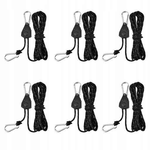 6pcs 4M Reflective Extraction Ropes Rope With Tensioner Packaging status original
