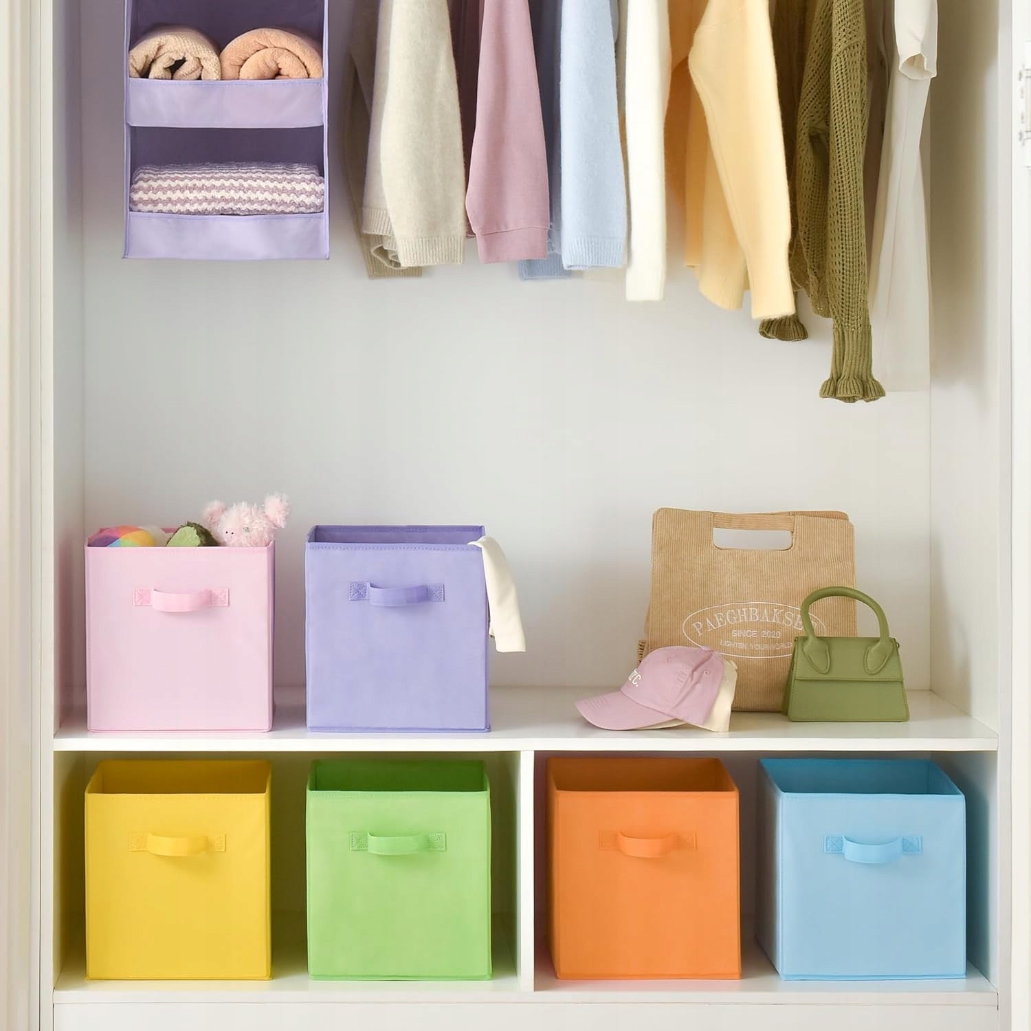 6x CHILDREN'S TOY BOXES 27x27 CM FOLDING ORGANIZERS LARGE EAN (GTIN) 5904811093044