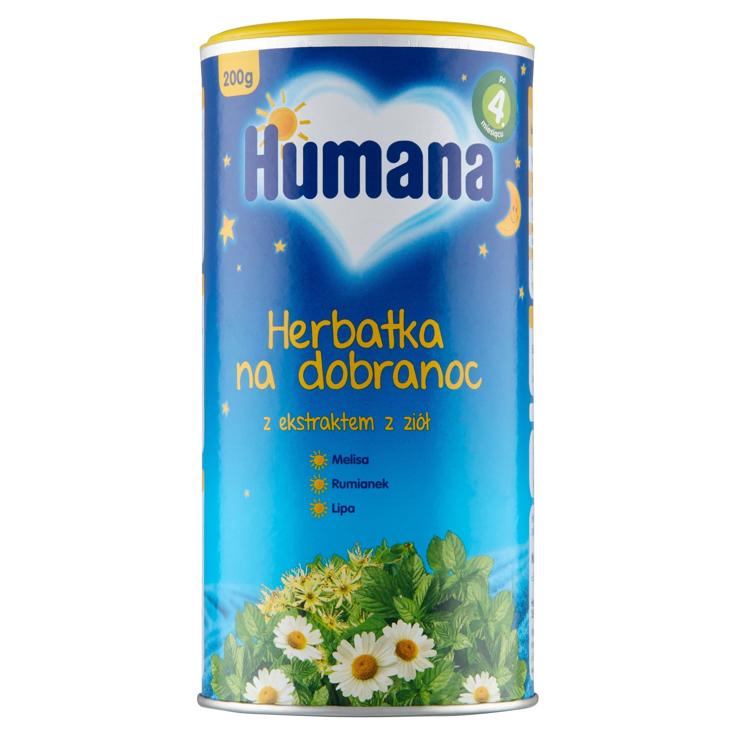 6x Natural Baby Tea 4m+ for Bedtime HUMANA 200g Helps you fall asleep Manufacturer code 73034
