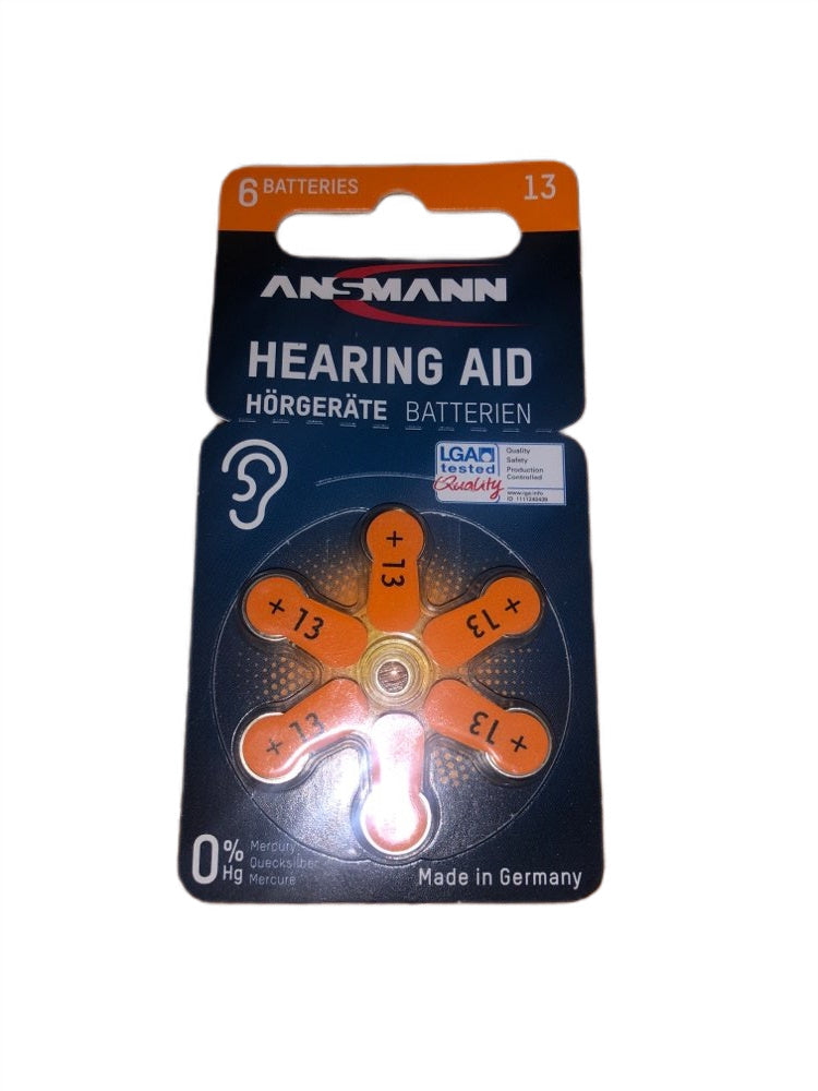 6x ORANGE BATTERIES FOR HEARING AID