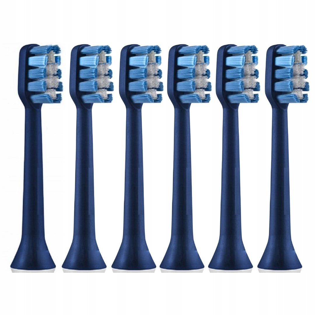 6x SEYSSO Planet Sonic Toothbrush Tips Blue Replacements