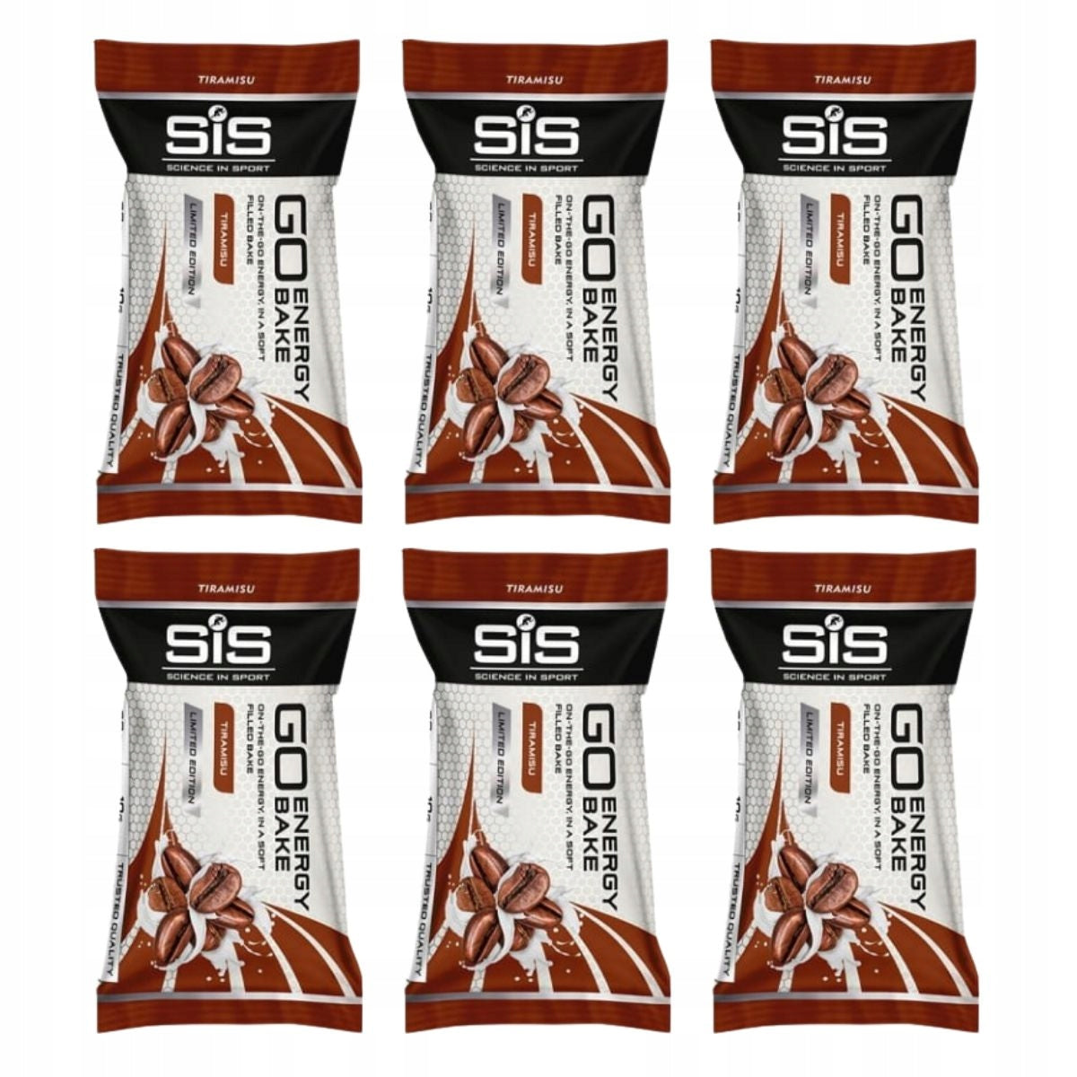 6x SIS ENERGY CAKE 50G SIS GO ENERGY BAKE TIRAMISU CARBOHYDRATES