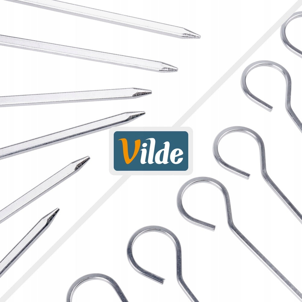 6x SKEWERS grill meat vegetables steel pins 25 cm VILDE Manufacturer Vilde