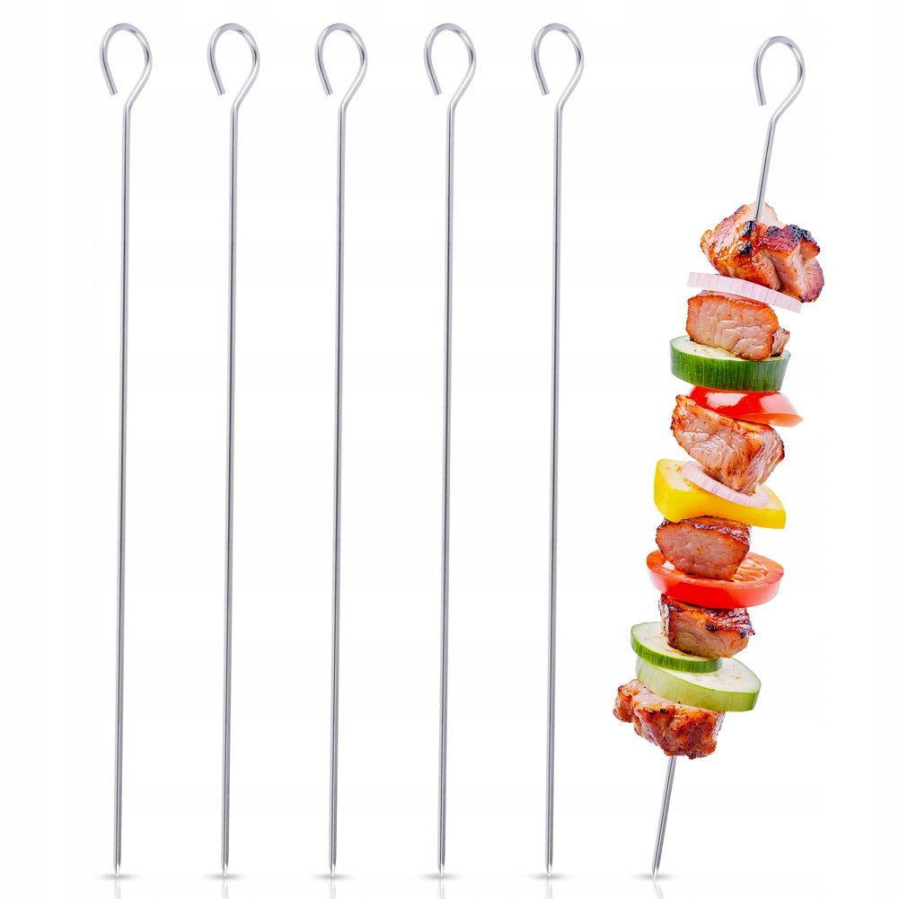 6x SKEWERS grill meat vegetables steel pins 25 cm VILDE
