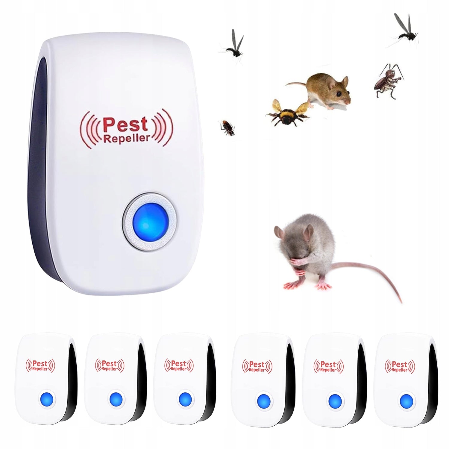 6x Ultrasonic Deterrent Rodent Mice Rat Insect Mounds For Nest
