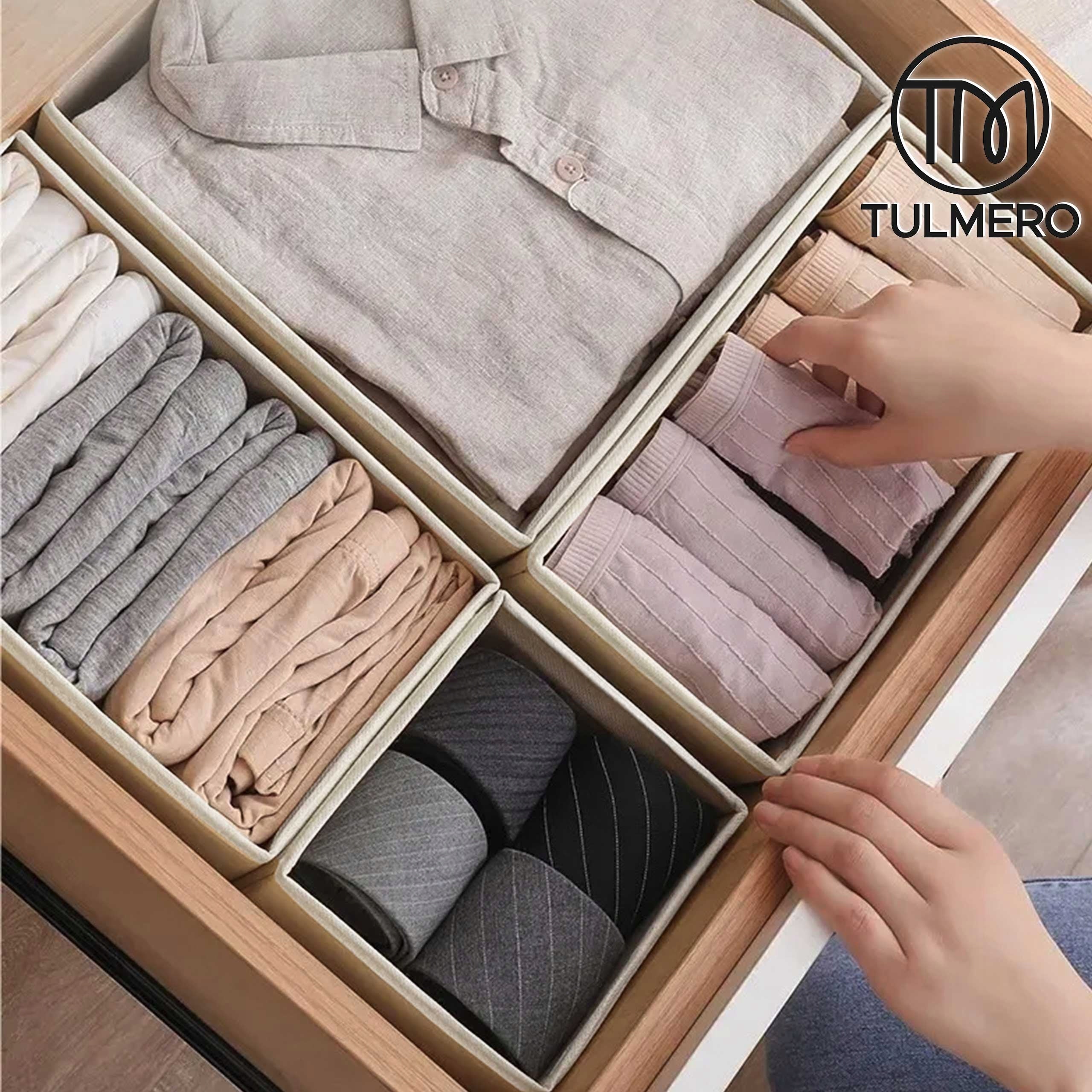 6x Underwear ORGANIZER Socks Container for Cabinet Drawers SET Manufacturer code Organizery na bieliznę TULMERO