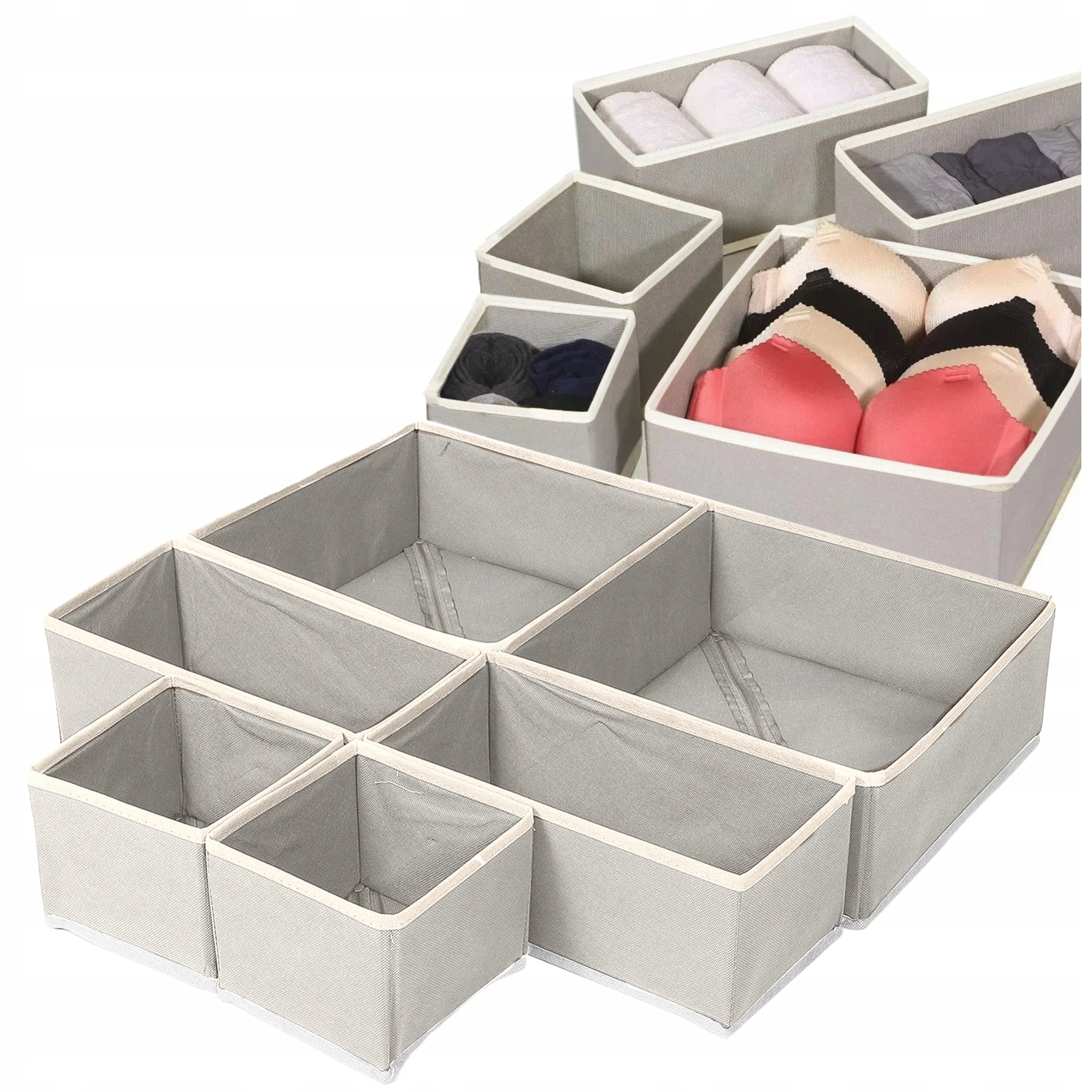 6x Underwear ORGANIZER Socks Container for Cabinet Drawers SET