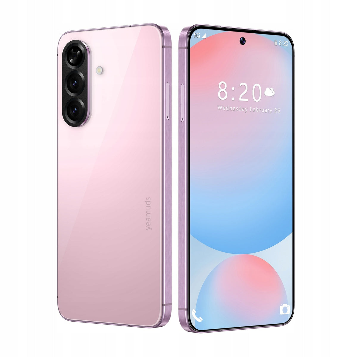 7.3inch Smartphone 12GB RAM+512GB ROM 10 Core Android15.0-Pink, Smartfon Charger included yes