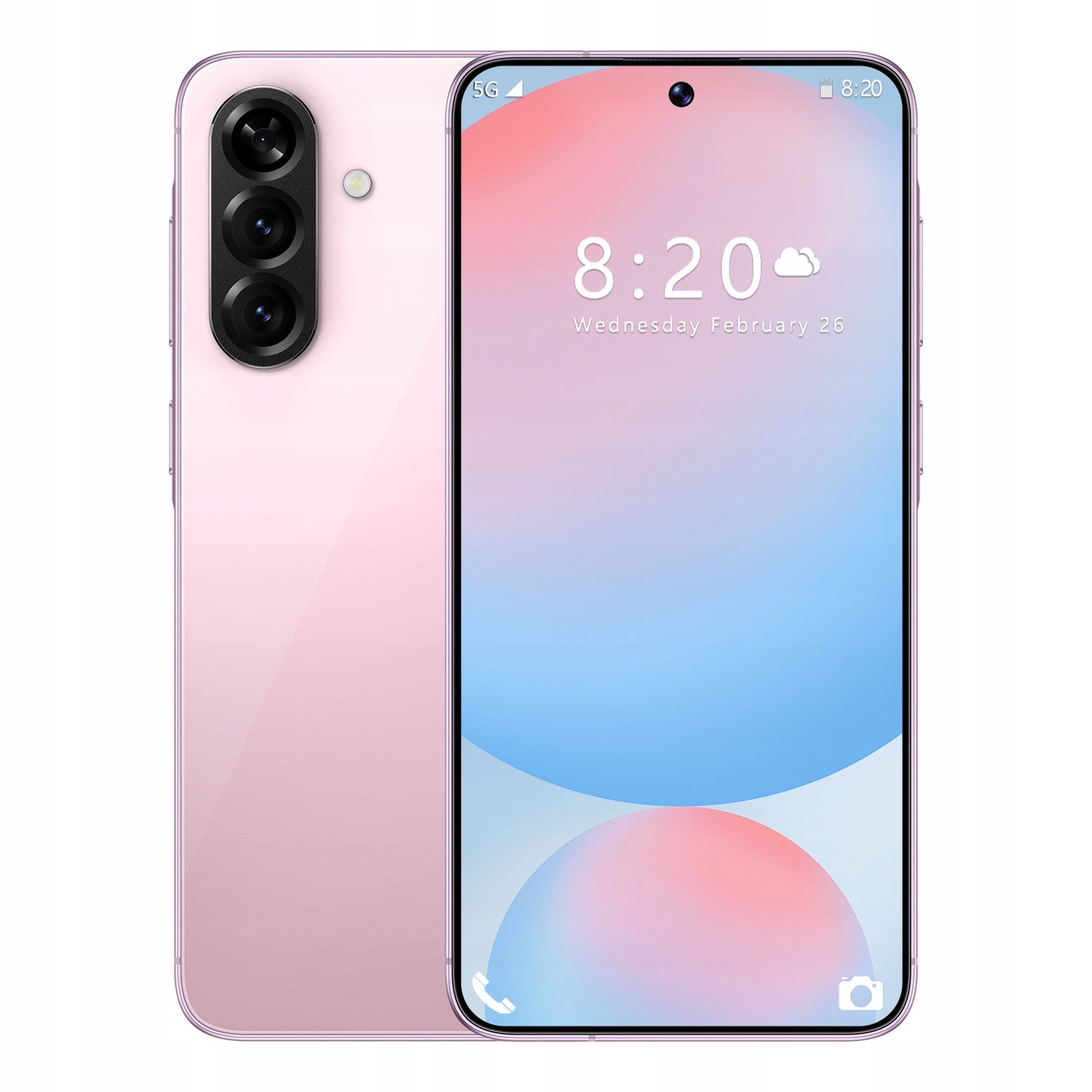7.3inch Smartphone 12GB RAM+512GB ROM 10 Core Android15.0-Pink, Smartfon