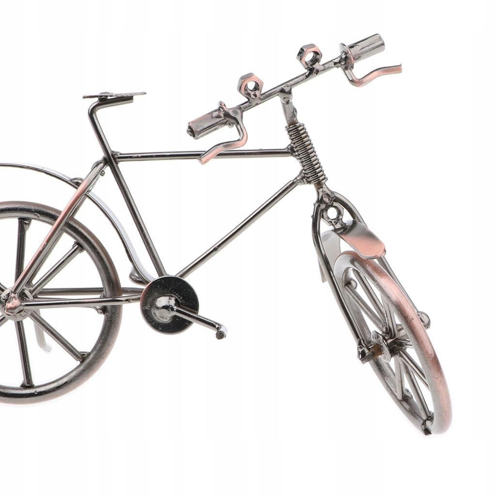 7 Inch Antique Metalwork Bike Bicycle Model Toy Home Office Decoration Brand no brand
