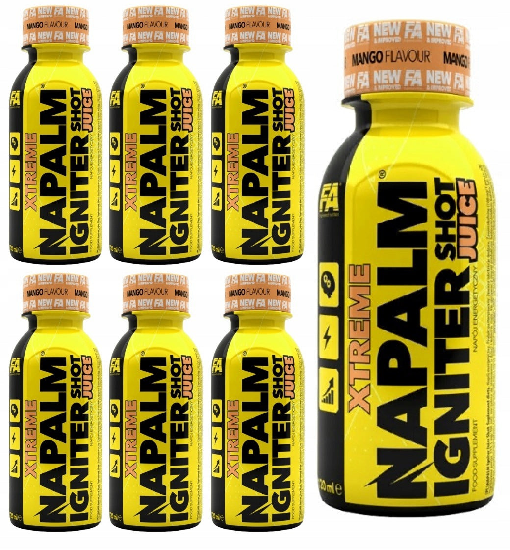 7 x 120 ml FA NAPALM IGNITER SHOT PRE-WORKOUT / BETTER THAN ENERGY