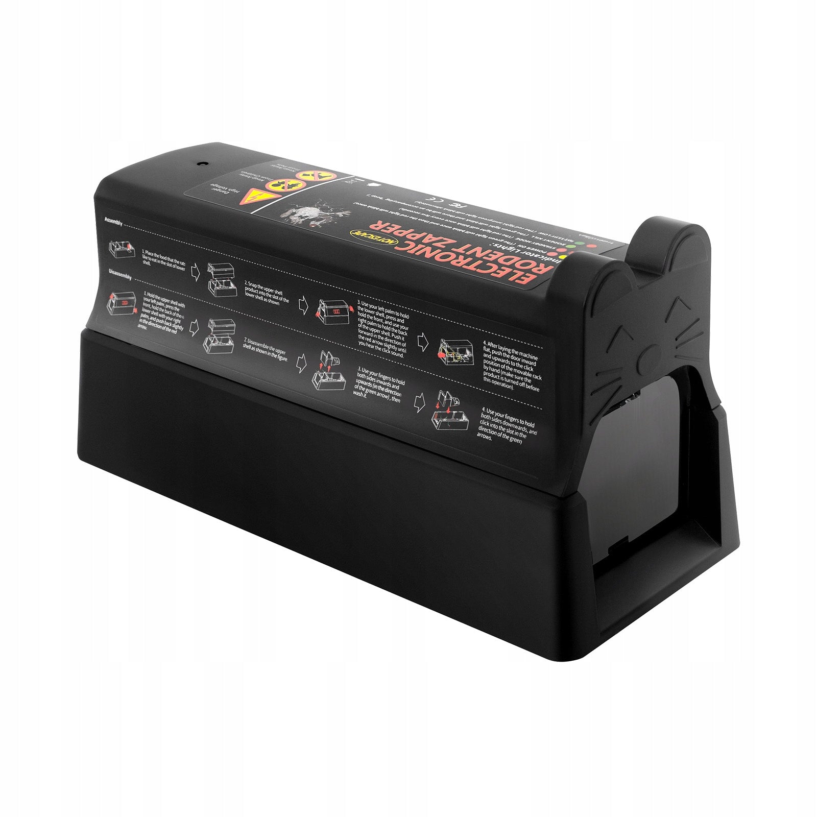 7000V Electric Rat Trap, 220V 60Hz Electronic Mousetrap, 27.5*11.9*12.5cm