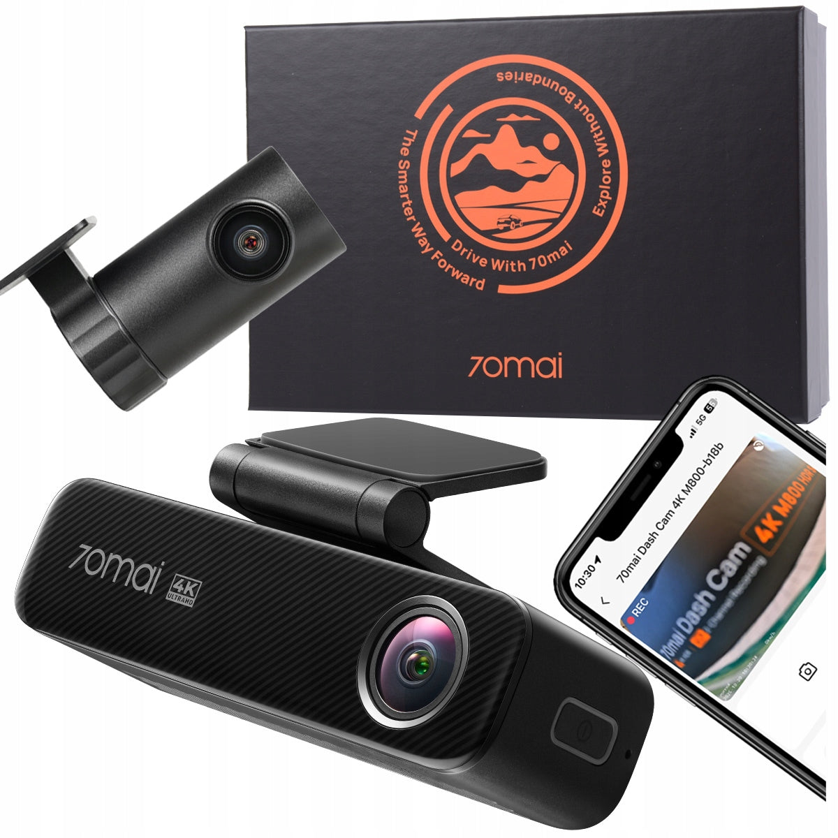 70mai SET M800 Car Camera 4K 128GB + Rear RC14+ GIFT BOX