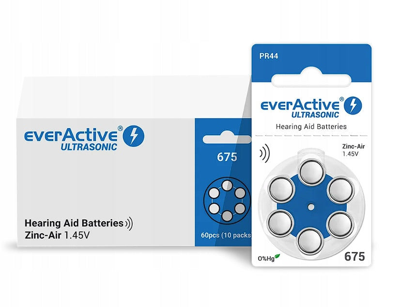 72x HEARING AID BATTERY HEARING AID BATTERIES 675 PR44 B6754 Packaging status original