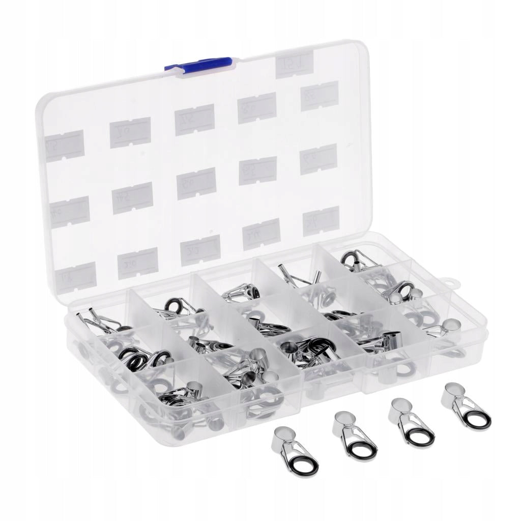 75 Pcs Telescopic Rod Grommets Repair Kit for Tips, for bu Rod construction type one-piece