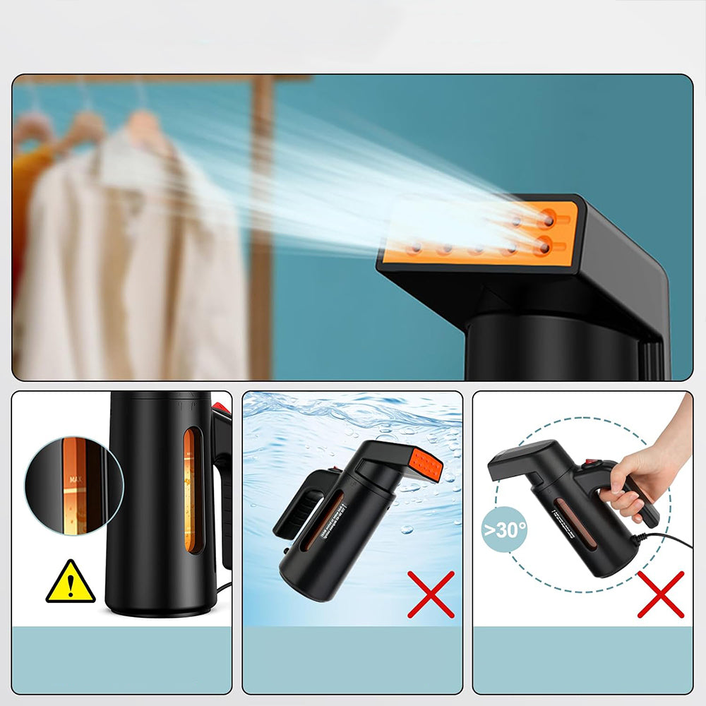 750W Portable Handheld Iron Effectively Removes Creasing from Clothes Product depth 14.7 cm