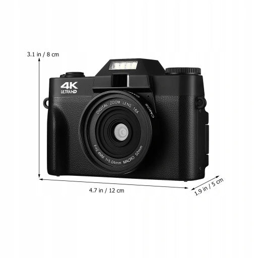 76MP DIGITAL CAMERA WITH 16X ZOOM AND 4K VIDEO FOR VLOGGERS WITH 32G CARD Model RM45QSYK13WHBSG10M