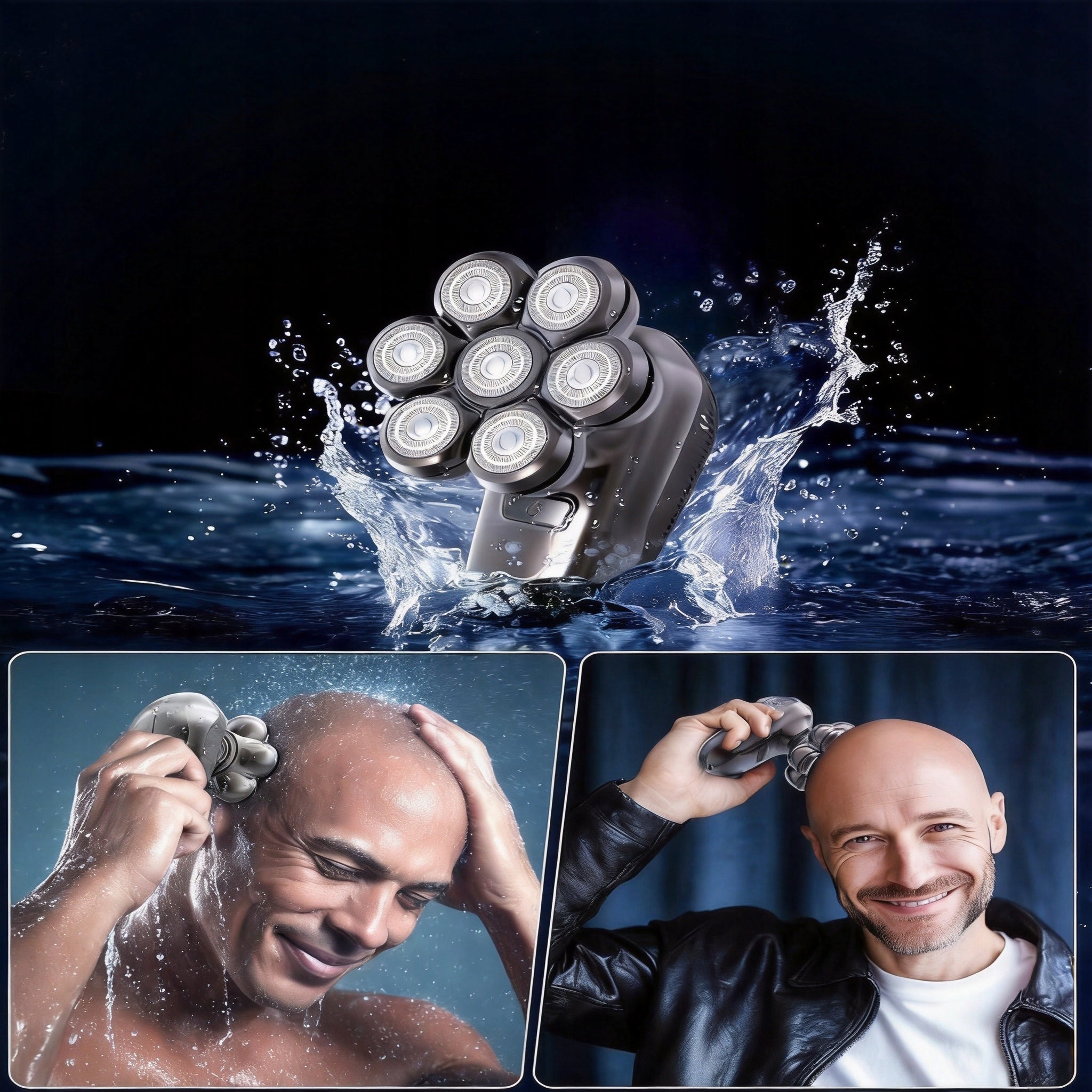 7D SHAVER USB CHARGING WITH MASSAGE HEAD AND NOSE TRIMMER UNIVERSAL Brand Bedee