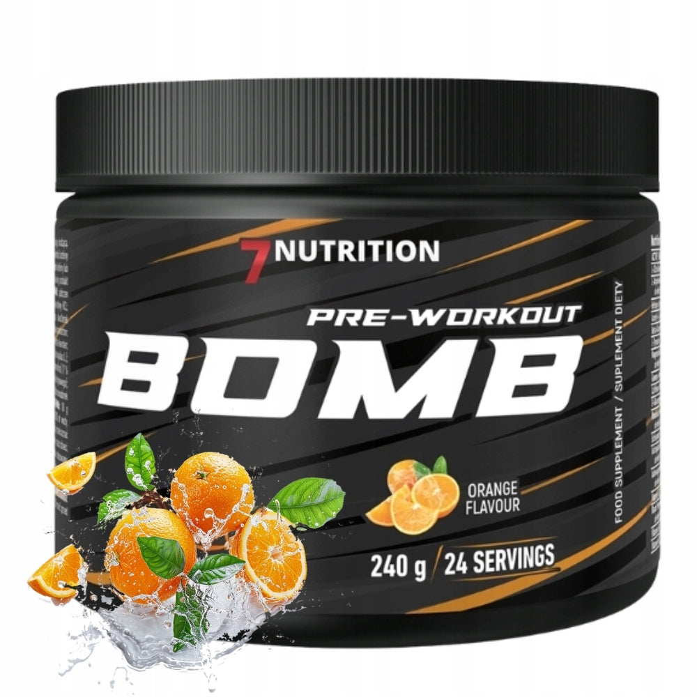 7NUTRITION BOMB PRE-WORKOUT 240g AAKG BETA ALANINE ENERGY STRENGTH FOCUS