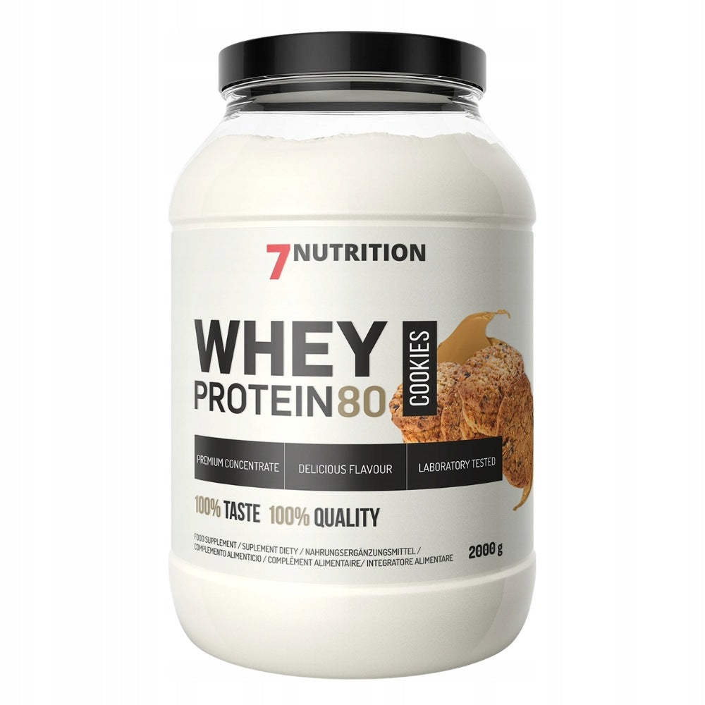 7NUTRITION WHEY PROTEIN 80 2000 g PROTEIN CONCENTRATE WPC MASS STRENGTH Expiration date at least 1 year from the date of purchase
