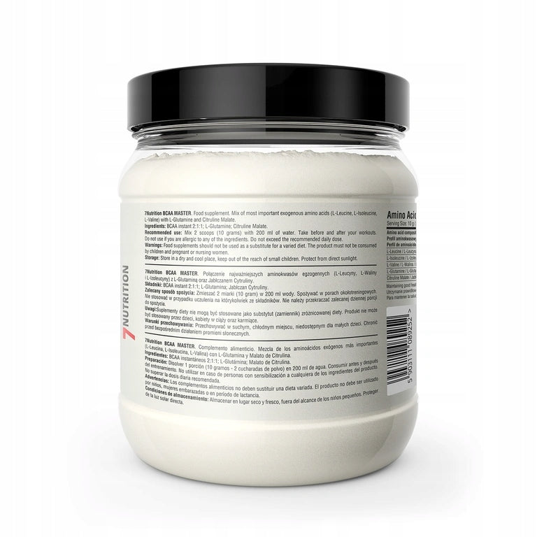 7Nutrition BCAA Master 500g BCAA Amino Acids Glutamine - Cola with Lemon Packaging status original