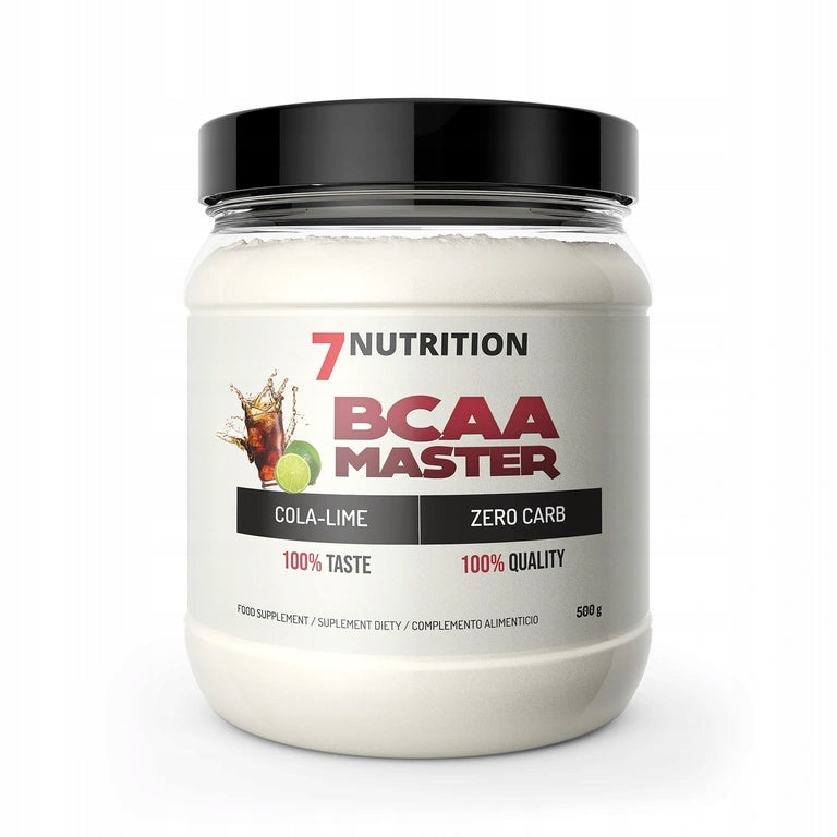 7Nutrition BCAA Master 500g BCAA Amino Acids Glutamine - Cola with Lemon