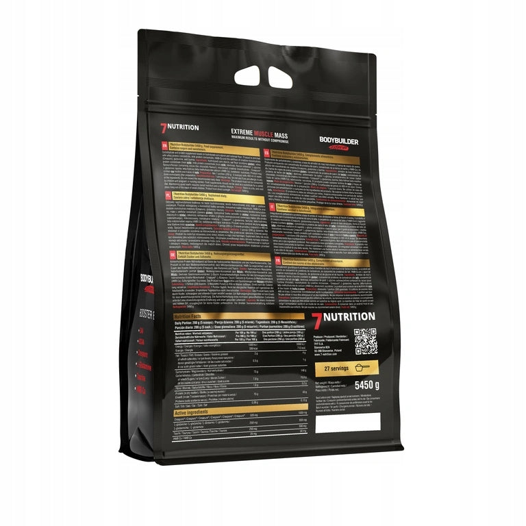 7Nutrition BodyBuilder Extreme 5450g Gainer Mase Conditioner Carbohydrates Packaging status original