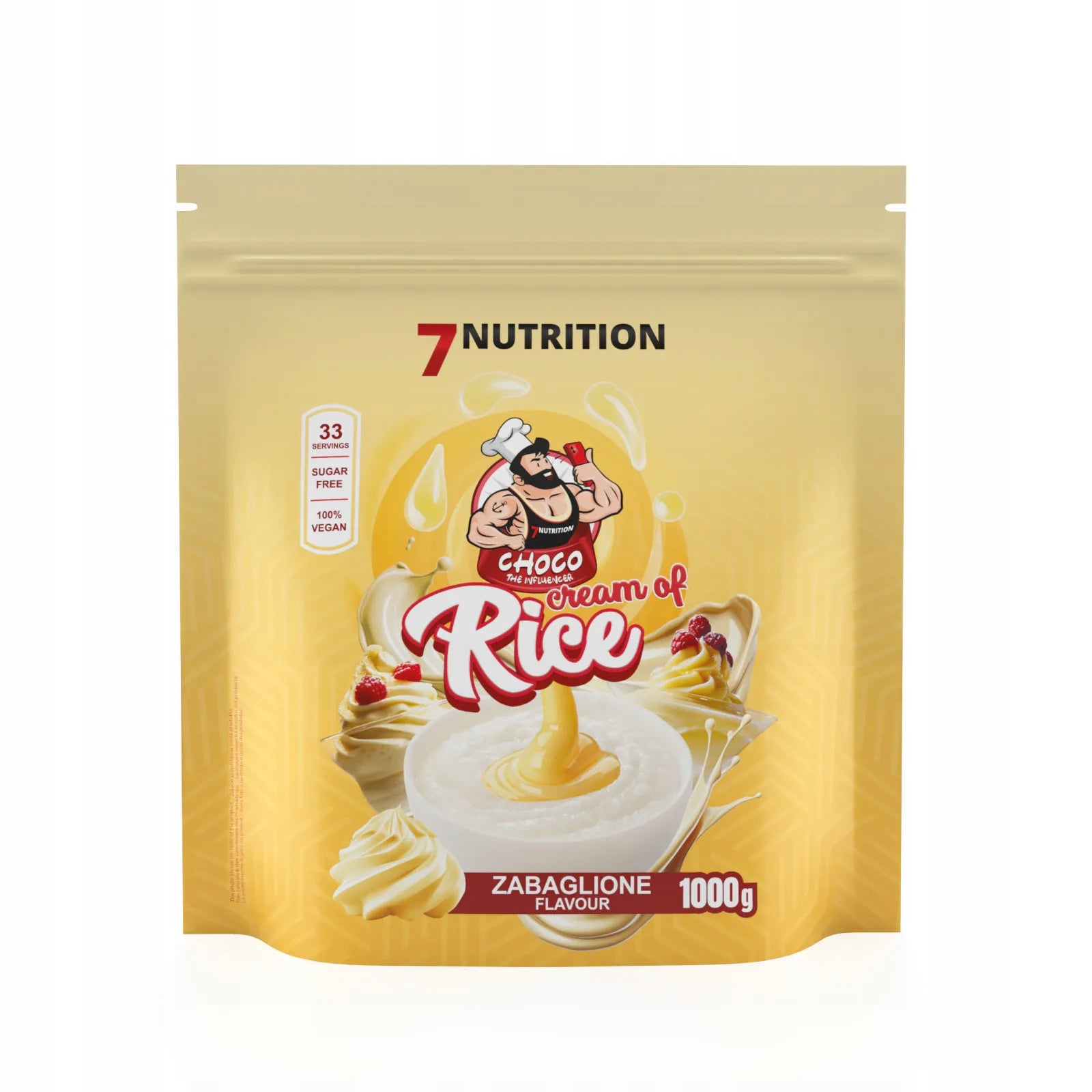 7Nutrition Cream of Rice 1kg Zabaglione Carbohydrates Without Sugar Rice Glue