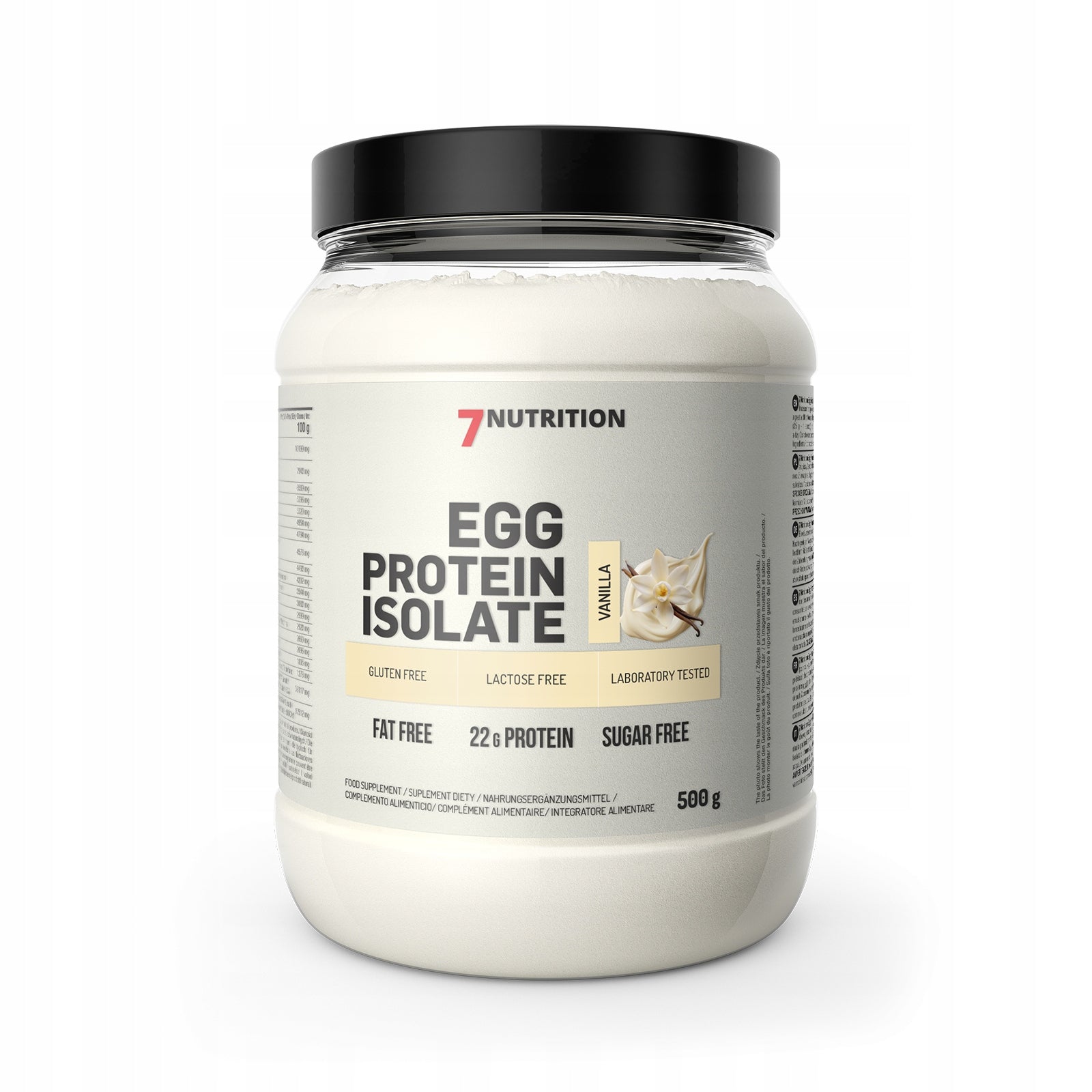 7Nutrition EGG Protein 500 g Vanilla EGG CHICKEN PROTEIN WITHOUT LACTOSE Packaging status original