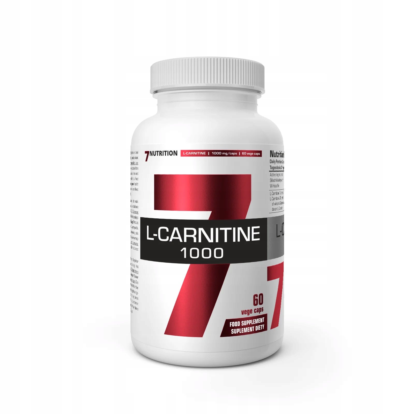 7Nutrition L-Carnitine 1000 - 60 vege caps L-carnitine Fat Burner