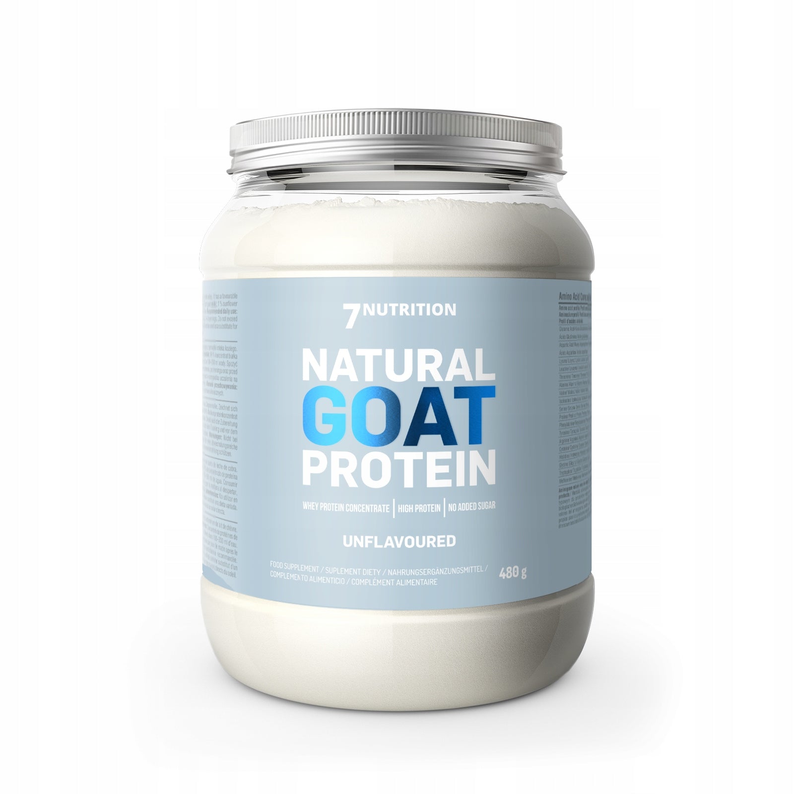 7Nutrition Natural GOAT Protein Natural 480 g WPC GOAT PROTEIN CONCENTRATE Packaging status original