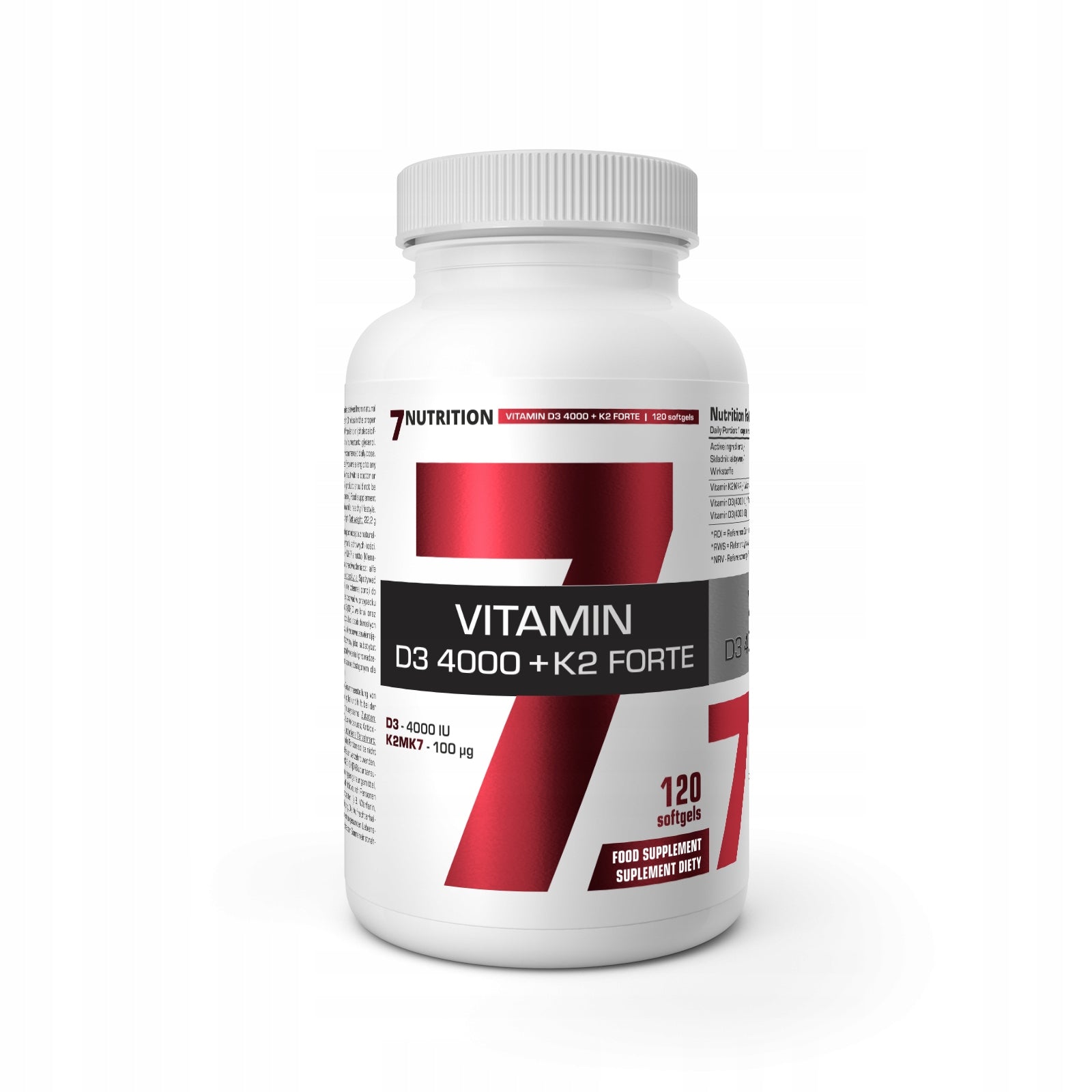 7Nutrition Vitamin D3 4000 K2 Forte 120 KAPS