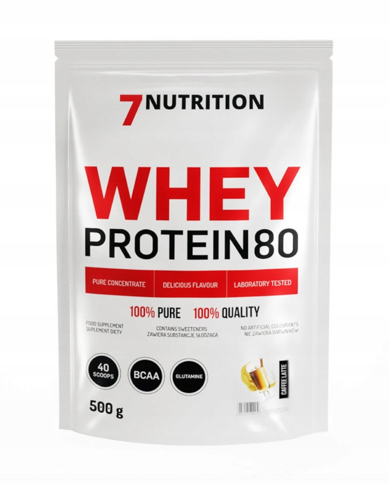 7Nutrition Whey 80 Protein 500g Whey Protein WPC Nougat Caramel