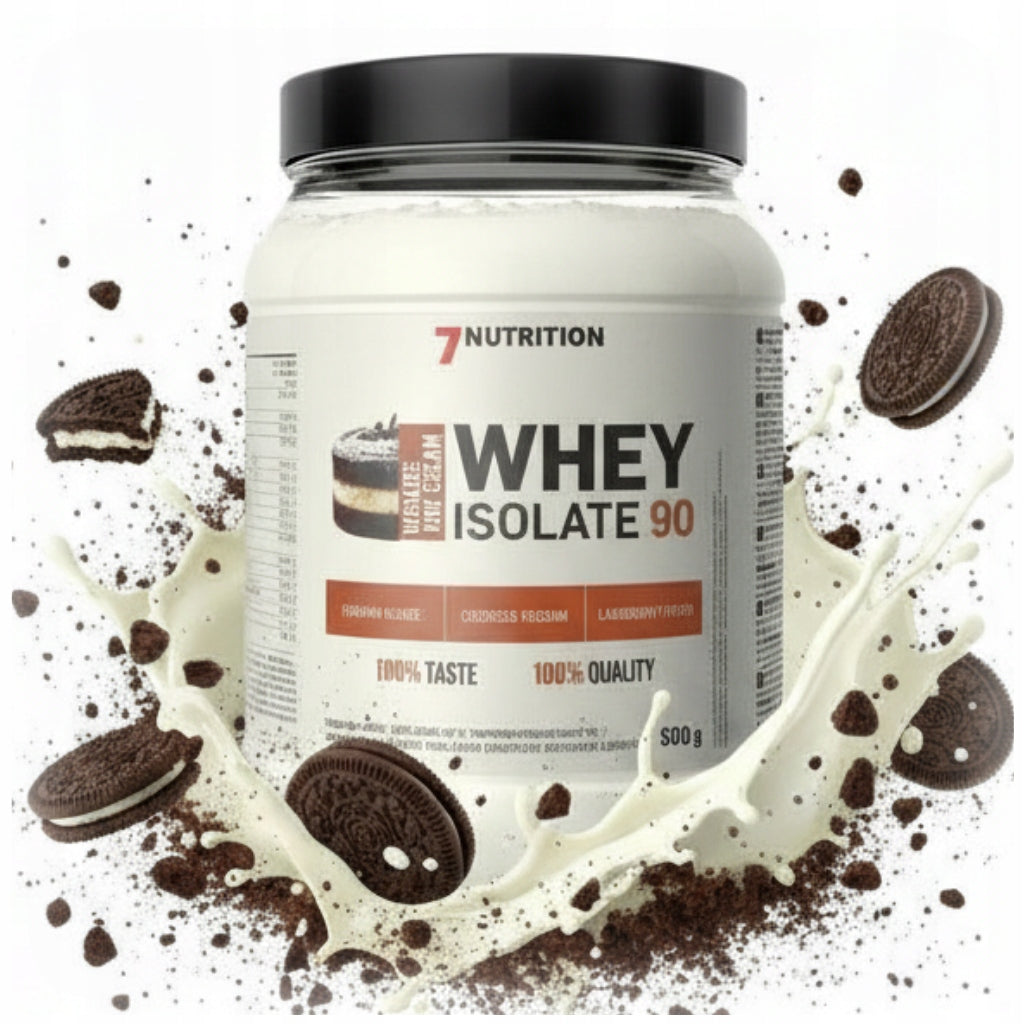 7Nutrition Whey Isolate WPI 90 Biscuit 500 g Jar Isolate for Mass Reduction