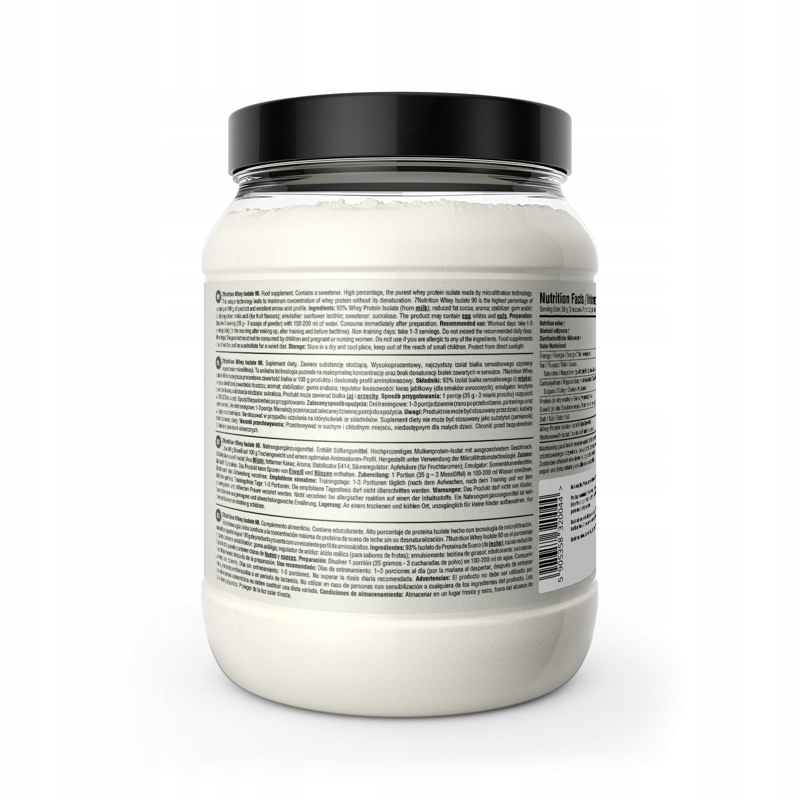 7Nutrition Whey Isolate WPI 90 Choc Cookies 500 g Isolate Protein Packaging status original