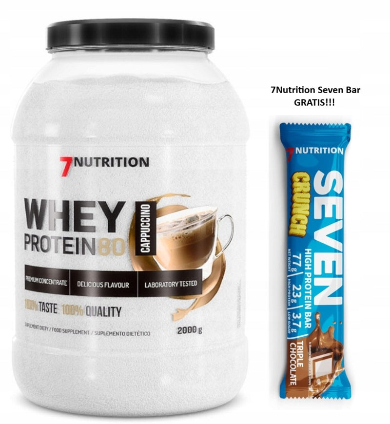 7Nutrition Whey Protein 80 2000g Whey Protein Concentrate WPC Cappucino