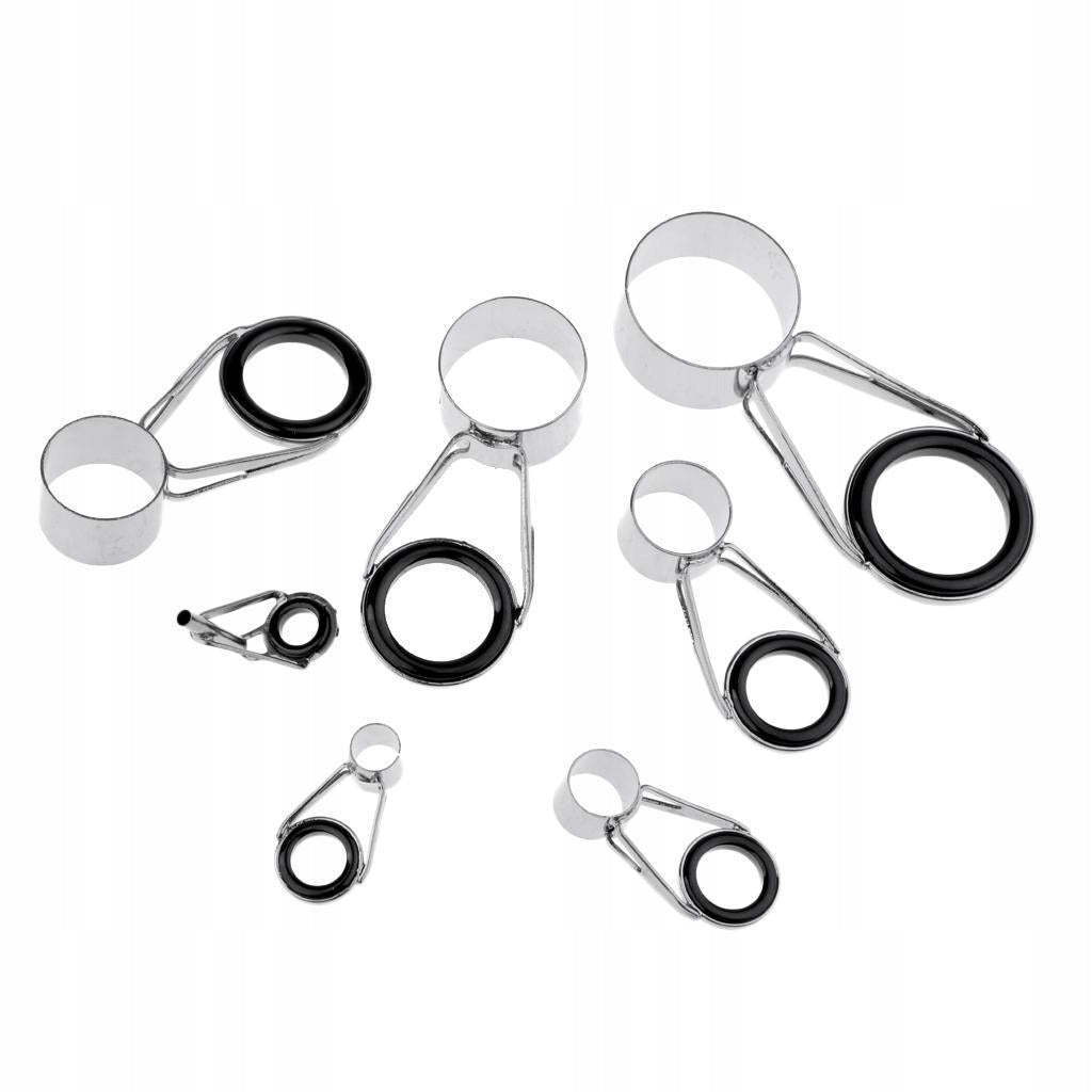 7Pcs Fishing Rod Guide 7 Different Sizes Eye Rings Set Repair Kit DIY Tips Brand no brand