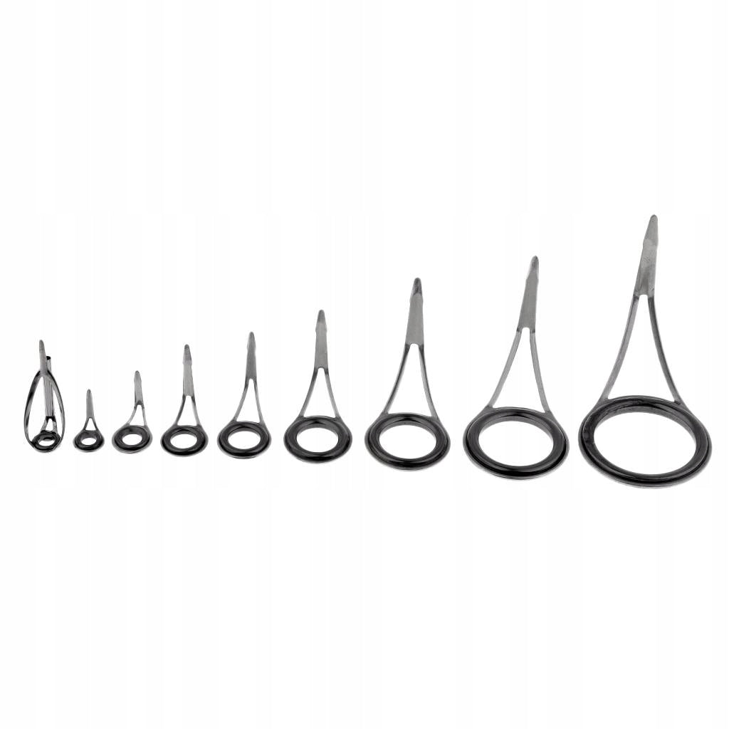 Meškerės žiedelių rinkinys su keramikiniais įdėklais, 9 vnt.