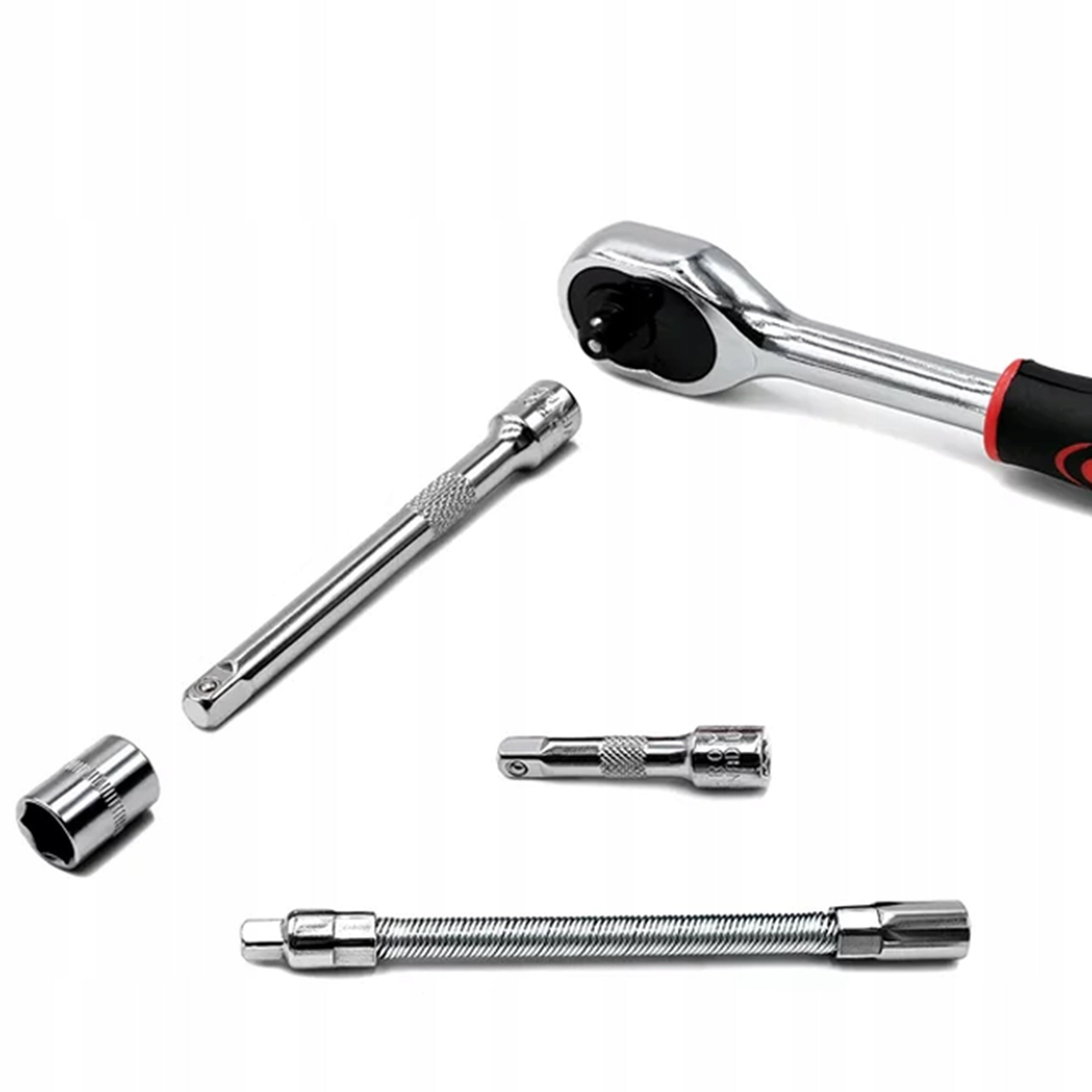 Lizdinių raktų rinkinys su 1/4" terkšle dėkle