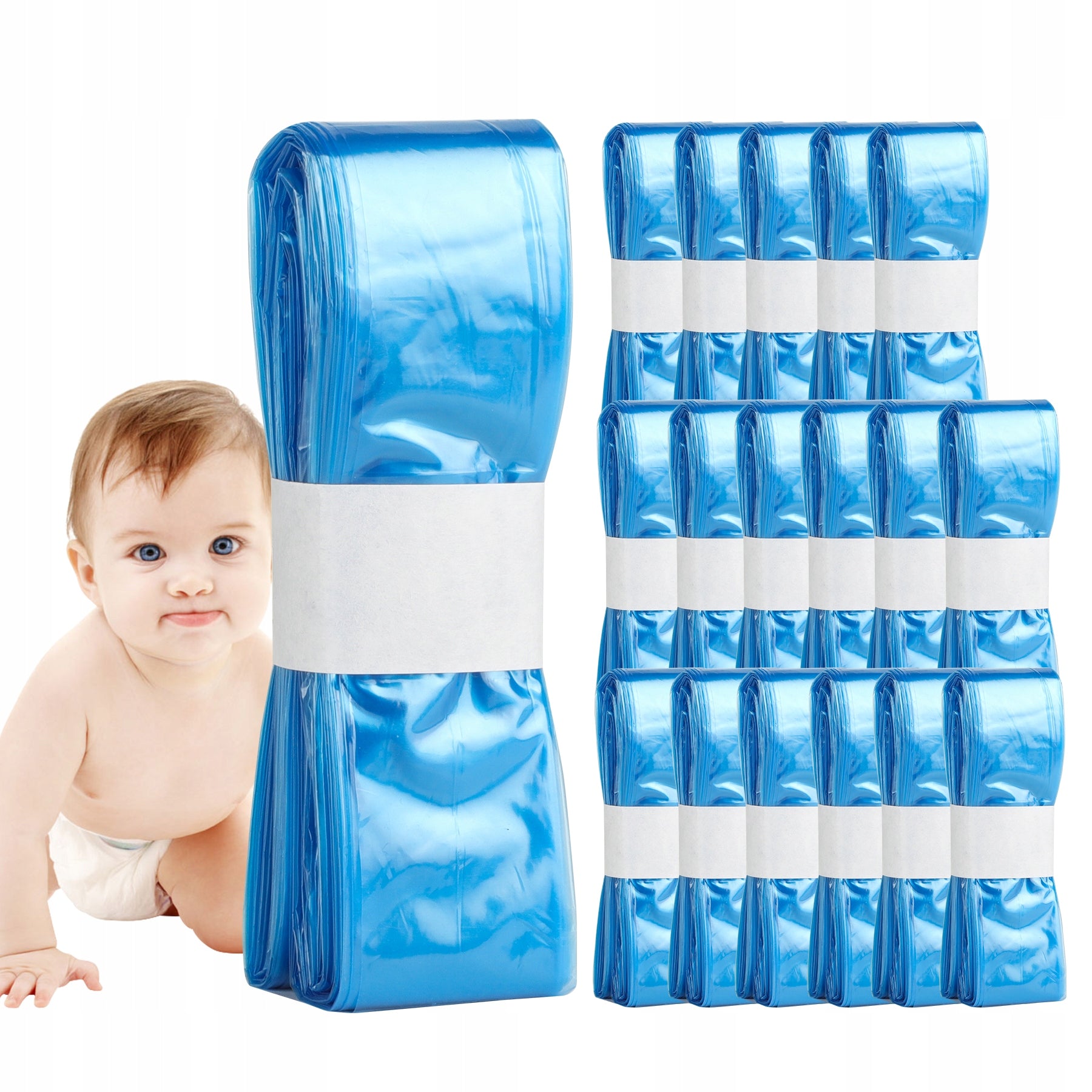 7m Replacement Cartridges for Diaper Basket - For Popular Bags 18 Pcs