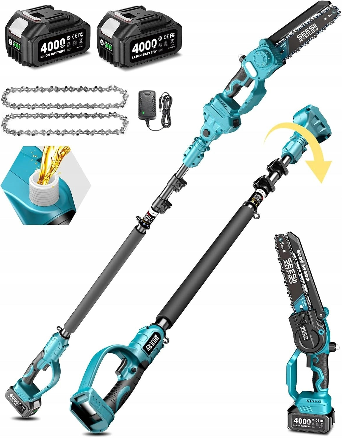 8" Brushless Telescopic Branch Saw SeeSii P8 Ace