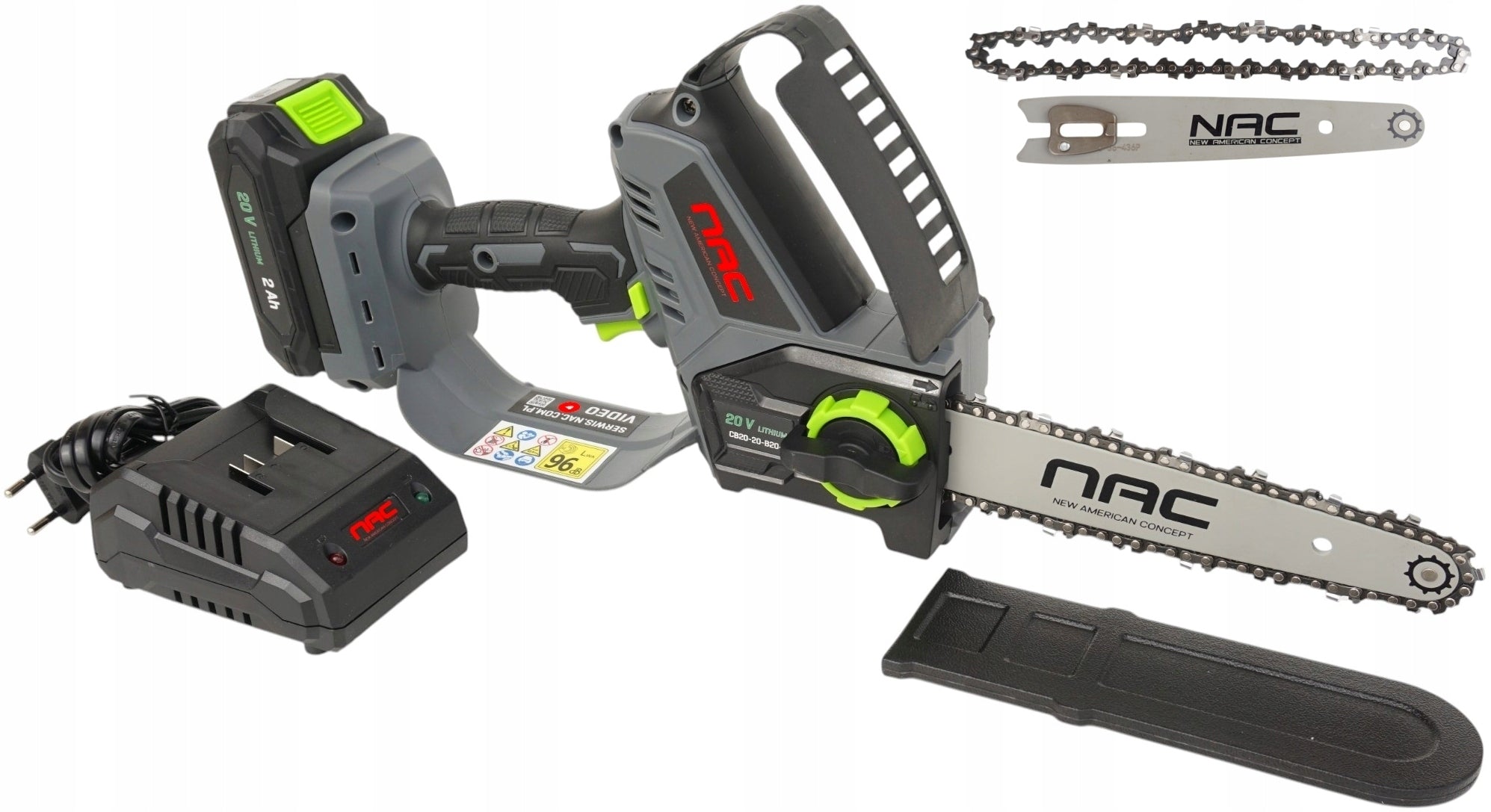 8" Cordless Branch Chainsaw with Battery and Charger NAC