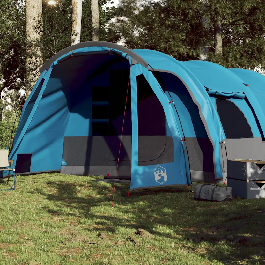 8-person tunnel family tent, 625x310x200/205 cm, blue Packaging status original
